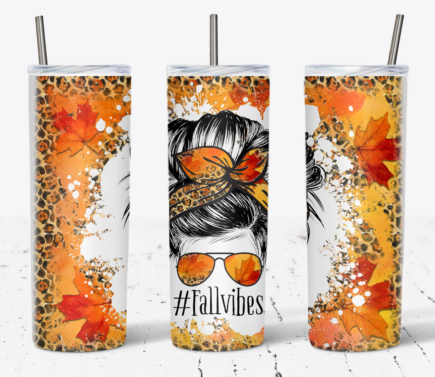 Fall Vibes 20-Ounce Skinny Tumbler